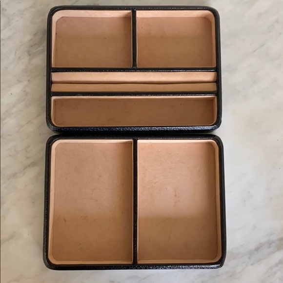 Smythson Black Leather Traveler Jewellery Case - Picture 9 of 13